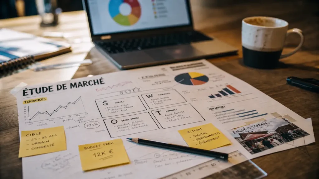 Étude de marché : méthode concrète et modèle pour valider votre projet