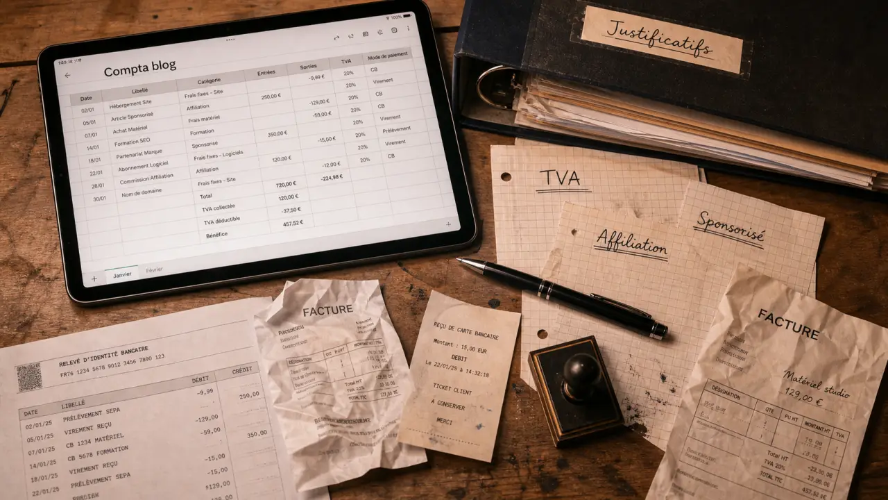Gestion comptable blogueur : TVA et justificatifs comptables