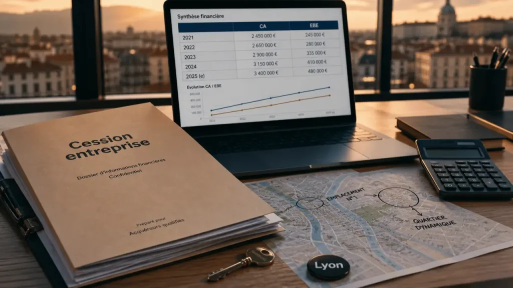 Cession d’entreprise à Lyon : comparer prix, CA, EBE et quartier avant de reprendre
