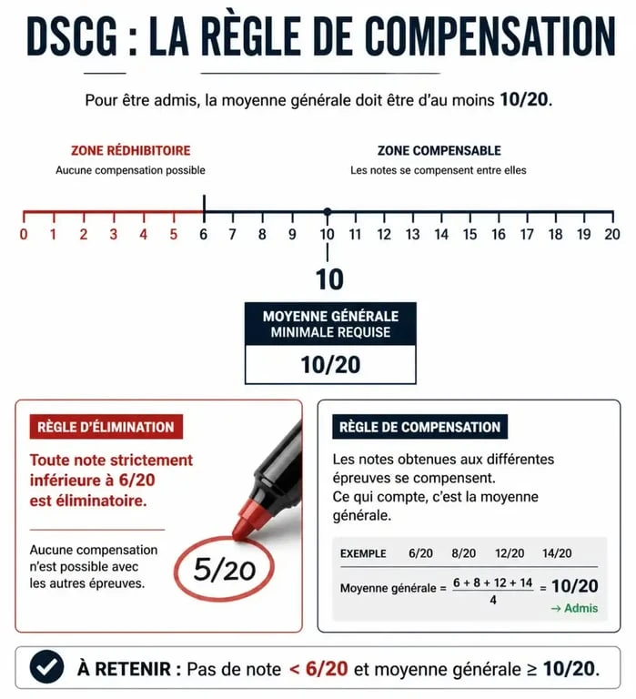 Règles de réussite et de compensation pour le diplôme supérieur de comptabilité et de gestion DSCG