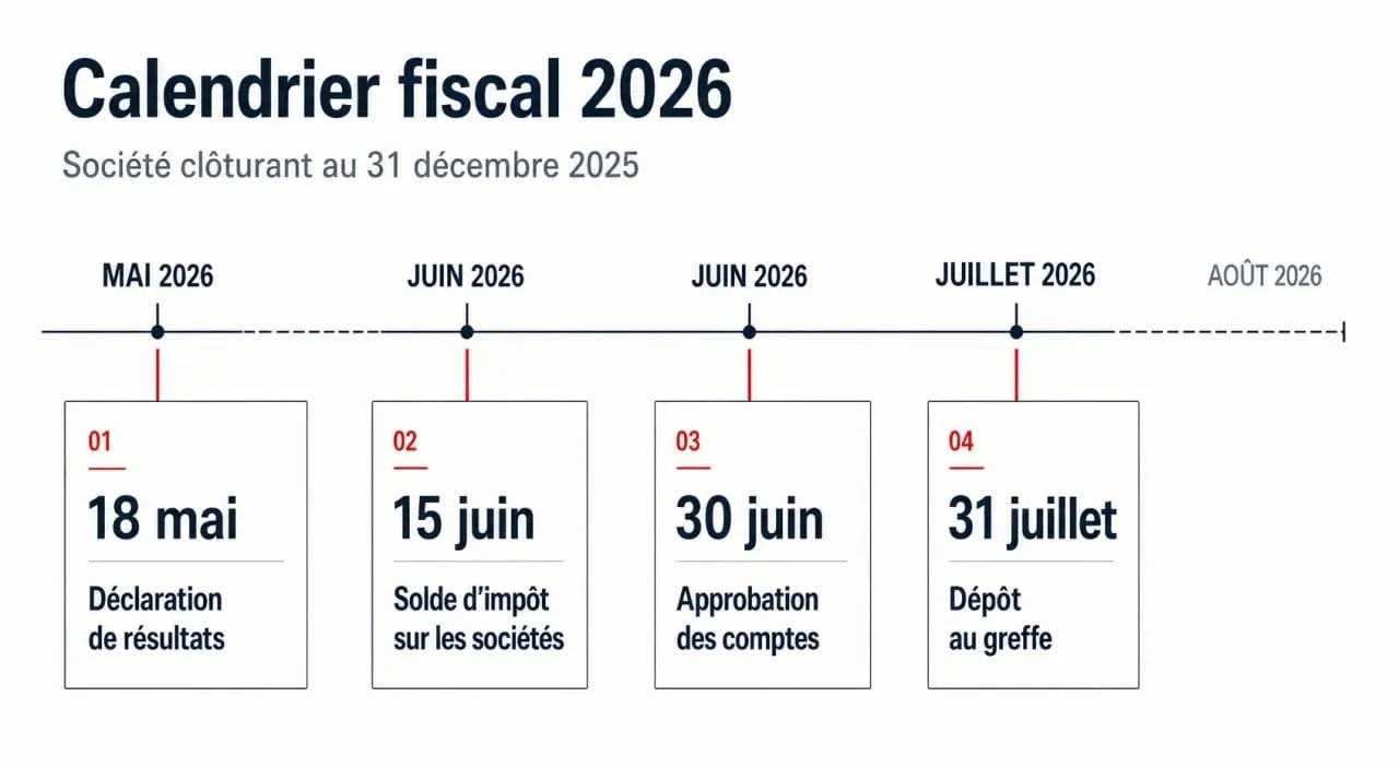 Date limite bilan comptable 2026 : calendrier des échéances fiscales et juridiques de mai à août