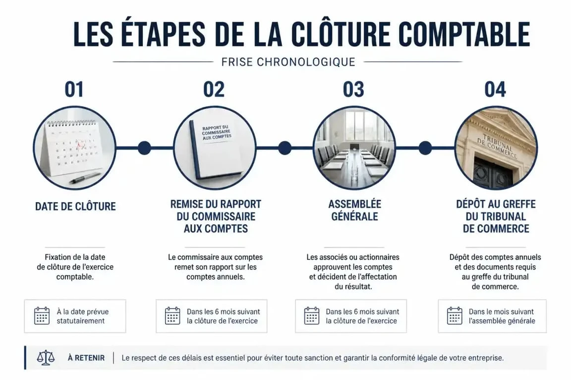 Calendrier et dates limites pour le rapport du commissaire aux comptes et l'approbation des comptes annuels