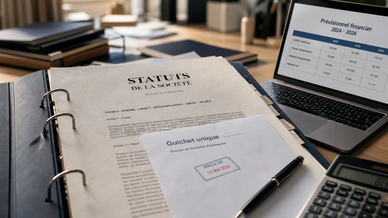 Expert comptable création d'entreprise : guichet unique, statuts et prévisionnel
