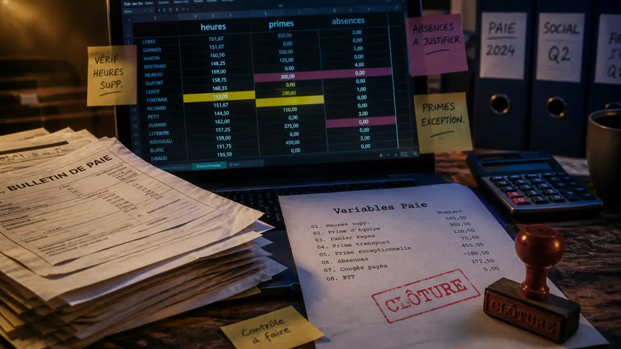 Gestion des variables de paie : contrôle des données de paie