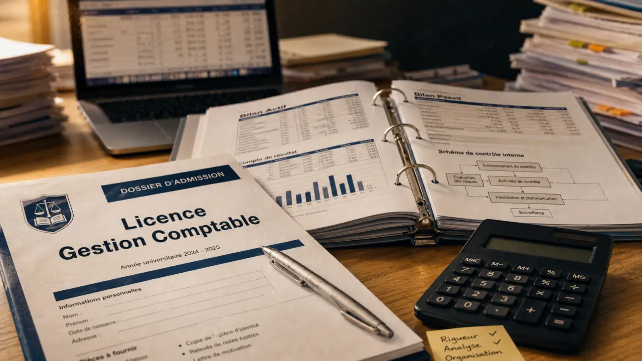 Licence gestion comptable Caen : dossier d’admission et documents comptables