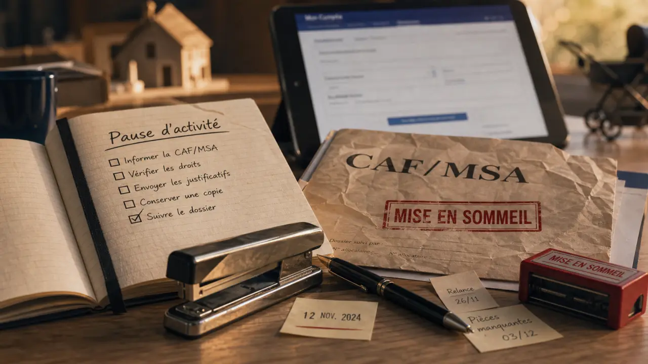 Congé parental auto entrepreneur : mise en sommeil CAF MSA, PreParE