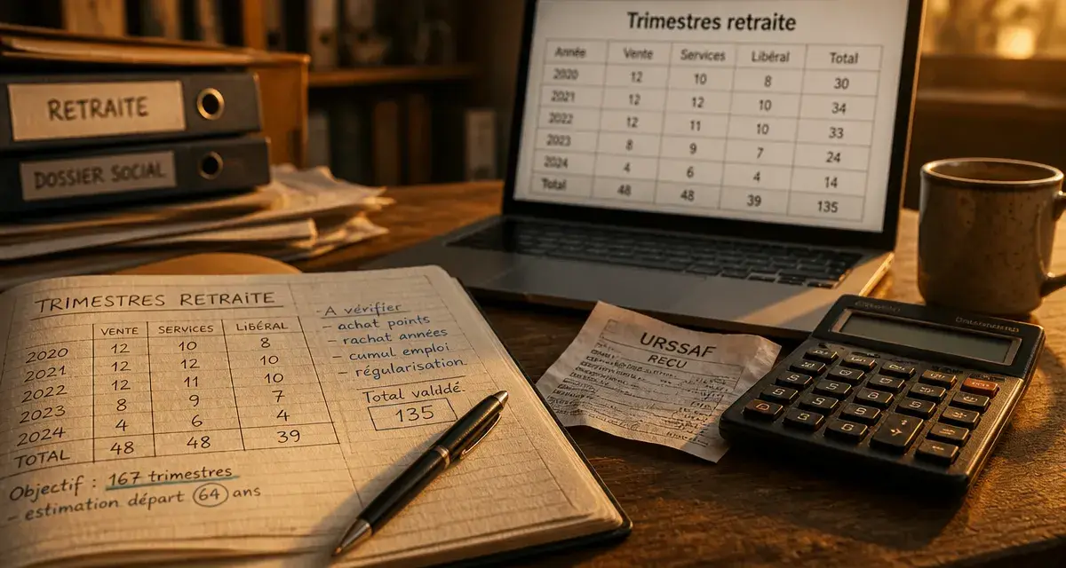 Cotiser retraite auto entrepreneur : calcul des trimestres et droits
