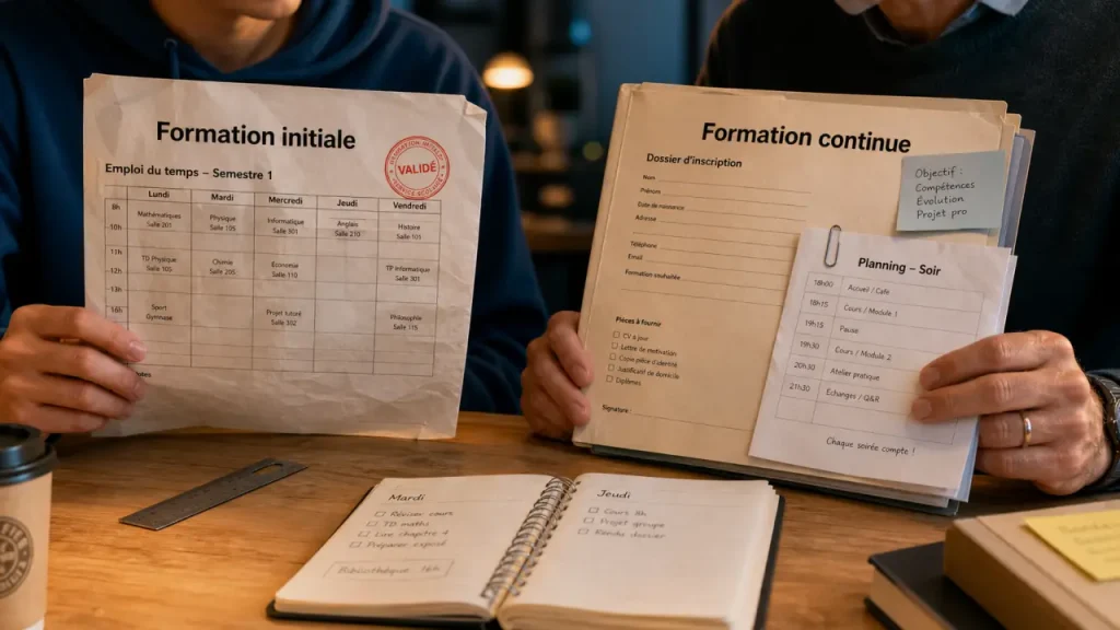 Formation initiale ou continue : public, statut et financement, la différence à connaître