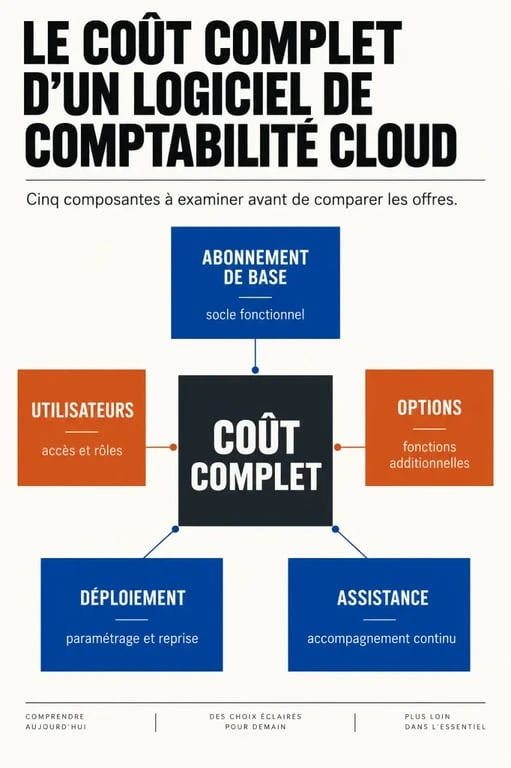 Logiciel comptabilité AccountPro Cloud tarif : composantes du coût complet